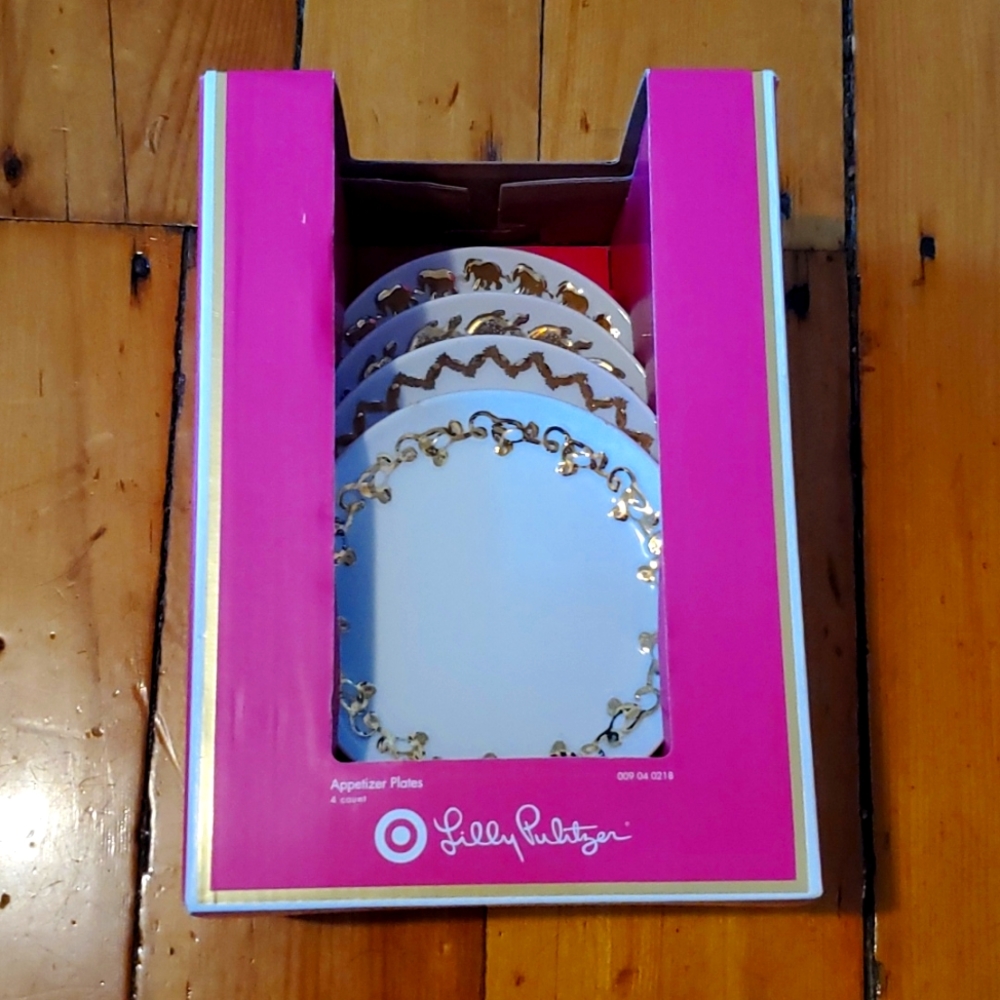 NIB Lilly for Target Appetizer Plates (4)